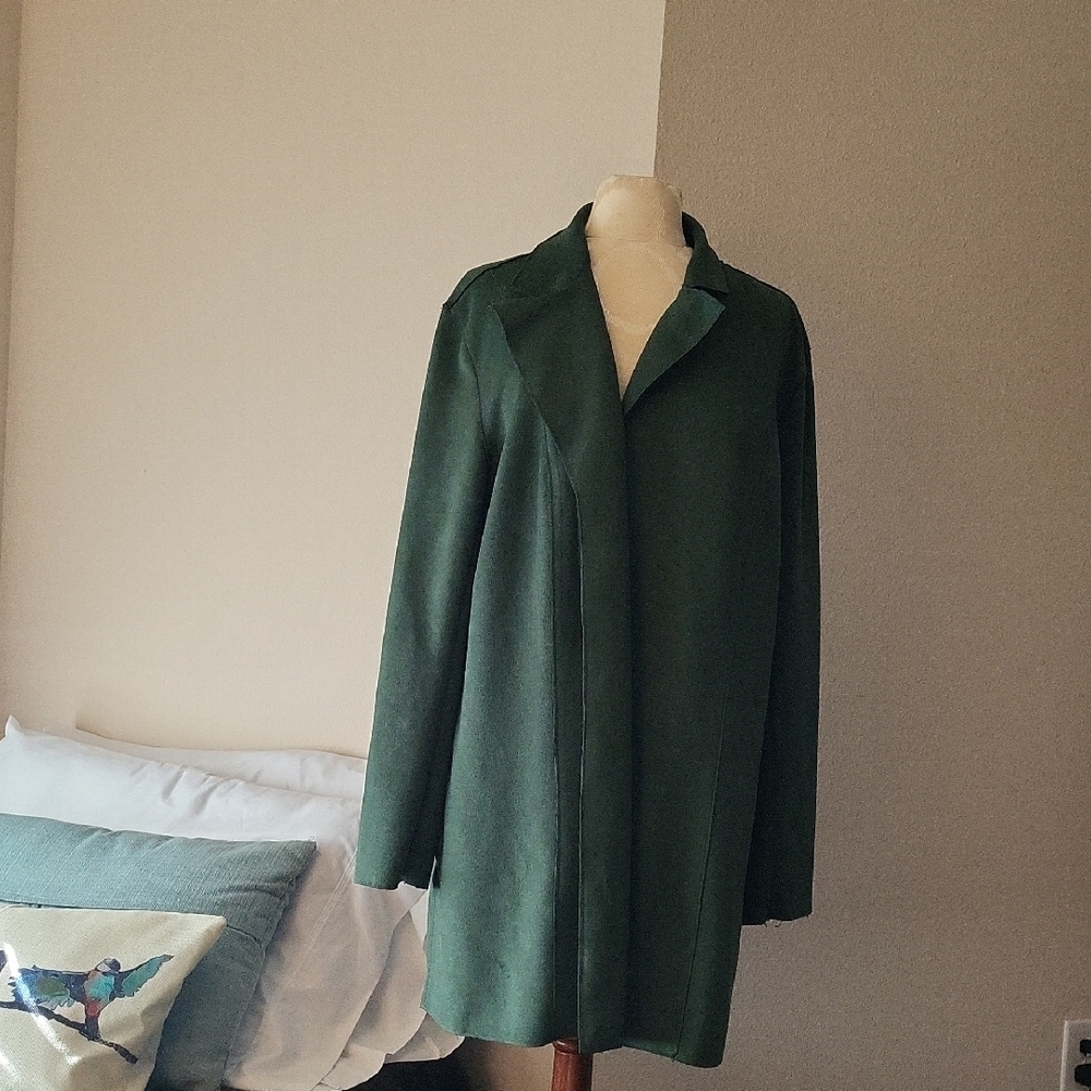 Tahari Dark Green Trench Coat